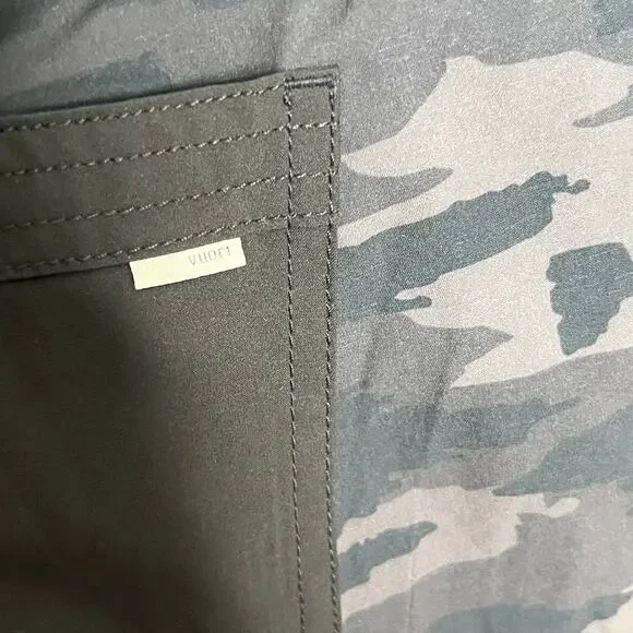 Vuori Mens Kore Camo Shorts XXL Black Pockets Activewear Comfort Casual - Picture 9 of 9
